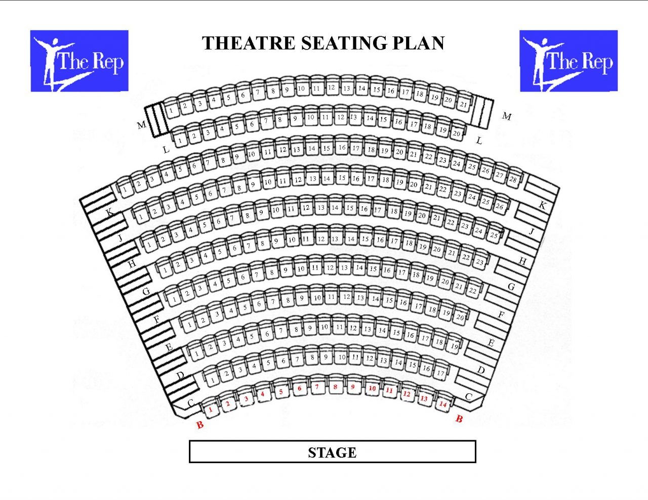 Seating Plan - Stoke Rep Theatre